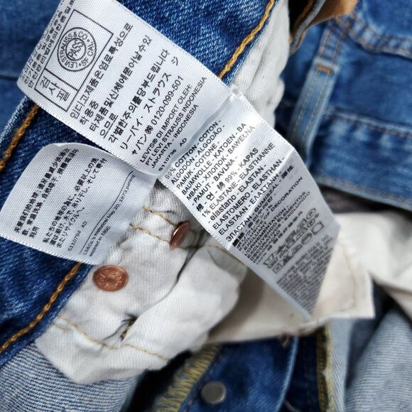 Levi's 501 '93 Straight Fit Paint Splatter Jeans Blue Y2k Size 34 x 30 - Picture 13 of 13